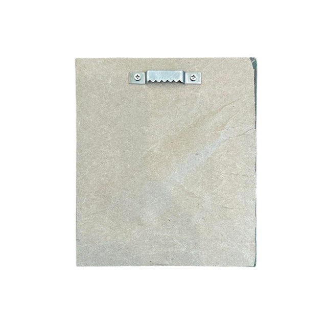 Late 20th Century Vintage Petite Faux Green Marble Framed Neoclassical Grand Tour White Plaster Intaglio of the Three Graces on Marbled Endplate Paper For Sale - Image 5 of 5