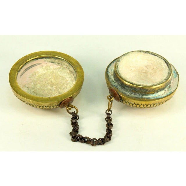 Circa 1856 Balinese Brass Betel Nut Lime Container, Dutch East Indies For Sale - Image 9 of 13