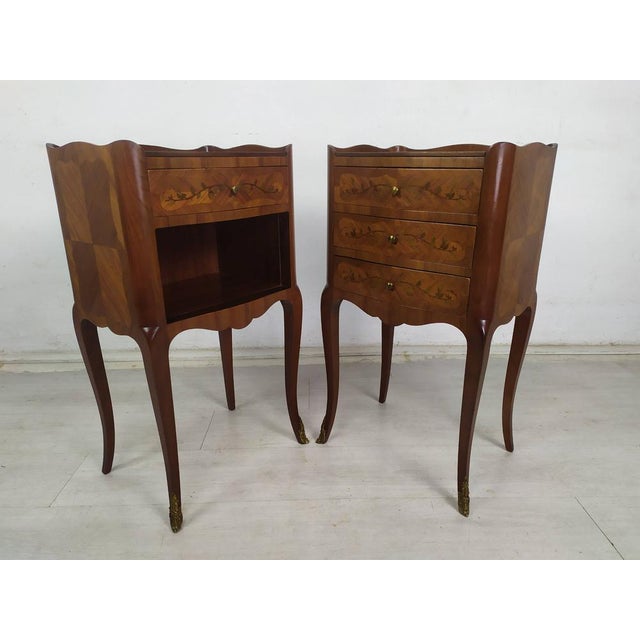 Louis XV Bedside Tables, 1930s, Set of 2, in Good conditions. Designed 1920 to 1949