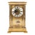 Vintage French Regulator Style Three-Glass Brass Mantel Clock For Sale