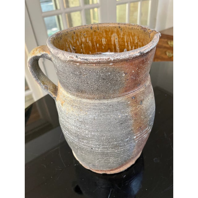 Antique French Handcrafted Pottery Pitcher For Sale - Image 11 of 12