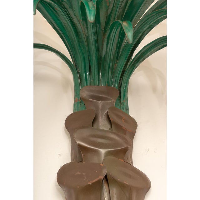 1970s Custom Palm Tree Form Wall Torcheres 9 Ft High - a Pair For Sale - Image 11 of 12