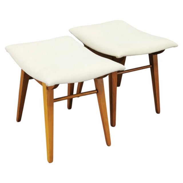 Beech Wood Stools by Závod Malacky, Czechoslovakia, 1970s, Set of 2 For Sale - Image 12 of 12