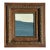 "Waves" Abstract Painting in Antique Frame, Seascape Painting Transitional Wall Art by JTS For Sale