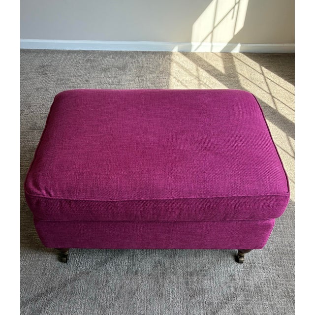 Late 20th Century Baker Furniture Fuchsia Lounge Chair & Ottoman For Sale - Image 10 of 12
