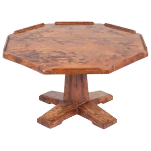 English Arts & Crafts Yew Wood Lazy Susan