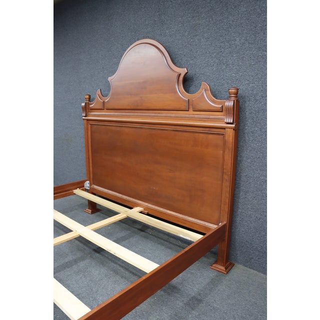 Dutch Designs Cherry Wood King Bed, Traditional Federal Style Bed Frame For Sale - Image 12 of 18