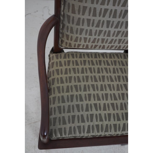 Wood Pair Henredon Asian Modern Dining Room Chairs For Sale - Image 7 of 18