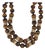 Vintage Tiger's Eye Double Strand Bead Necklace 14k Gold Statement 18" For Sale