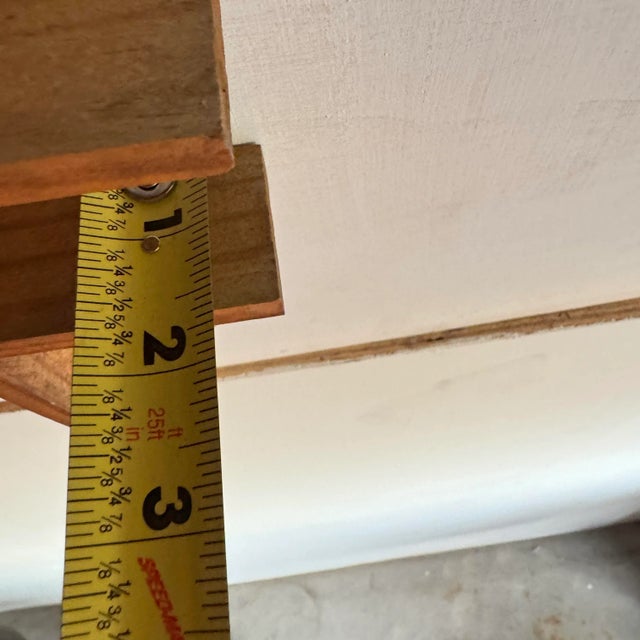 Wood Mid Century Modern Wooden Wall Shelves or Wall Decor- Set of 3 For Sale - Image 7 of 11