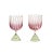 Calypso Water & Wine Set in Pink by Serena Confalonieri, Set of 2 For Sale
