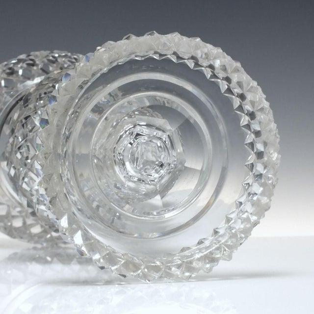 Large Scottish Victorian Thistle Cut Glass Vase, 1880s For Sale - Image 6 of 7