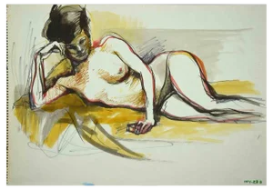 Leo Guida, Nude, Ink & Watercolor, 1970s