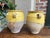 Pair Antique Provincial French Yellow Glazed Pottery Confit Pot Urn Vessel Vase For Sale - Image 9 of 13