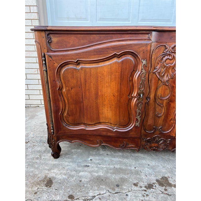 French 19th Century Louis XV Provincial Solid Walnut Two Door Buffet For Sale - Image 12 of 12
