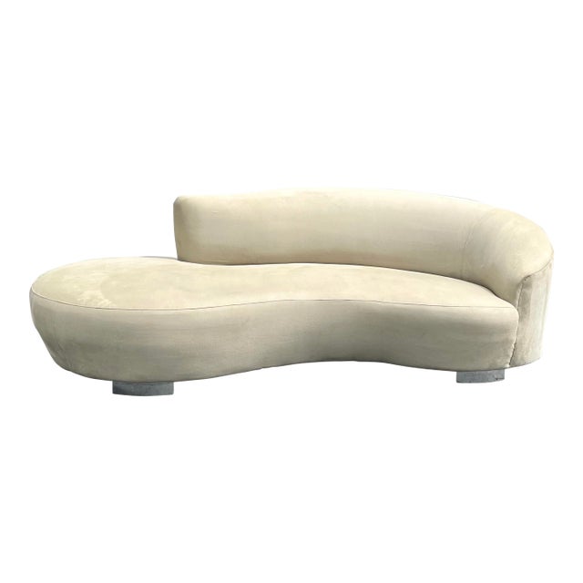 Vintage Modern Cloud Sofa in Soft Sage | Vladimir Kagan for Wieman Style c.1980s For Sale
