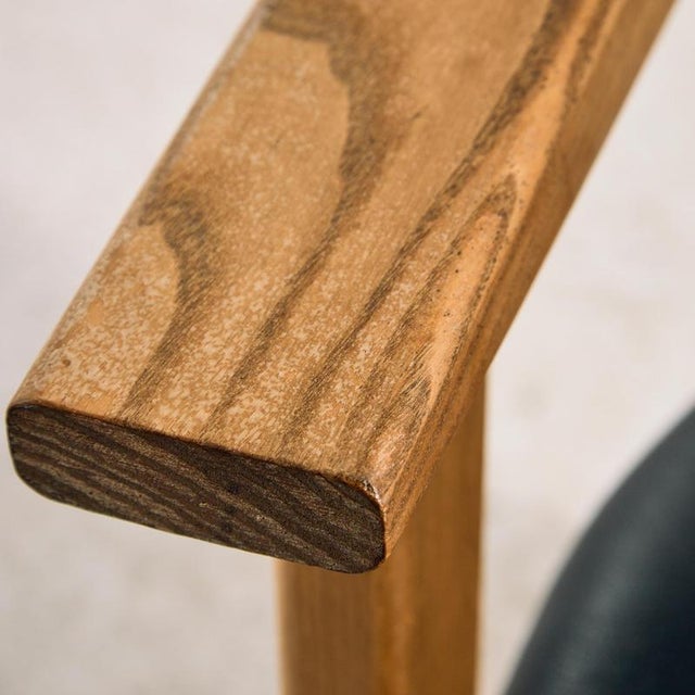 Black Vintage Oak Armchair by Lars Gangsø, 1970s For Sale - Image 8 of 18