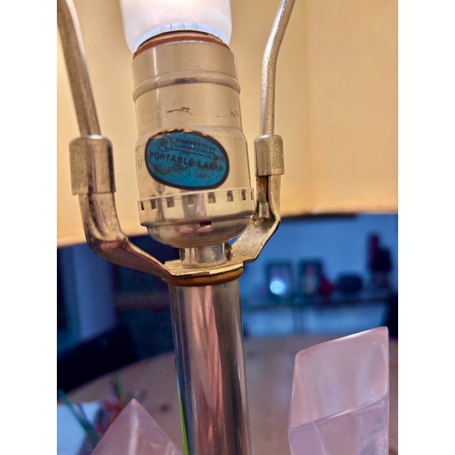 Transparent 1970s Mid Century Modern Herb Ritts Astrolite Lucite Lamps - a Pair For Sale - Image 8 of 8