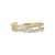 Marquise and Round Diamond Crisscross Double Band in 14k Yellow Gold Size 5.5 For Sale - Image 4 of 16
