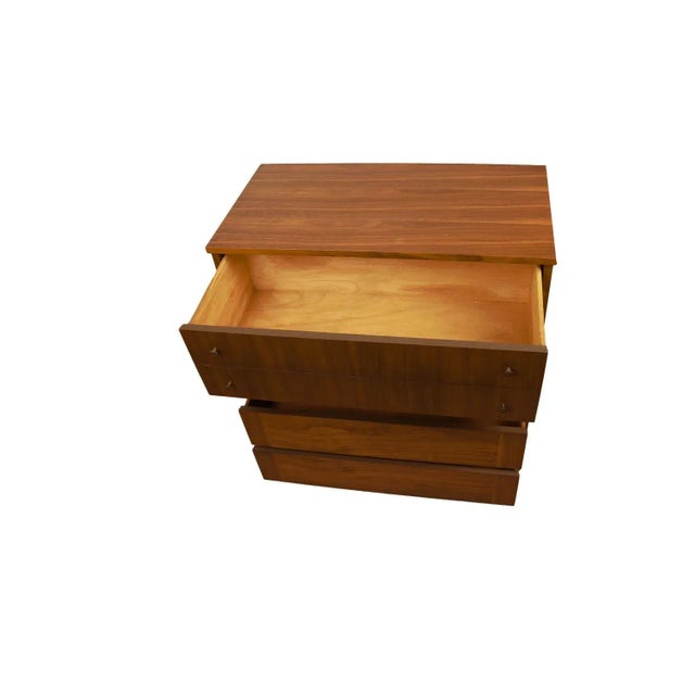 Brown 1960s Mid-Century Modern Tall Walnut Dresser For Sale - Image 8 of 9