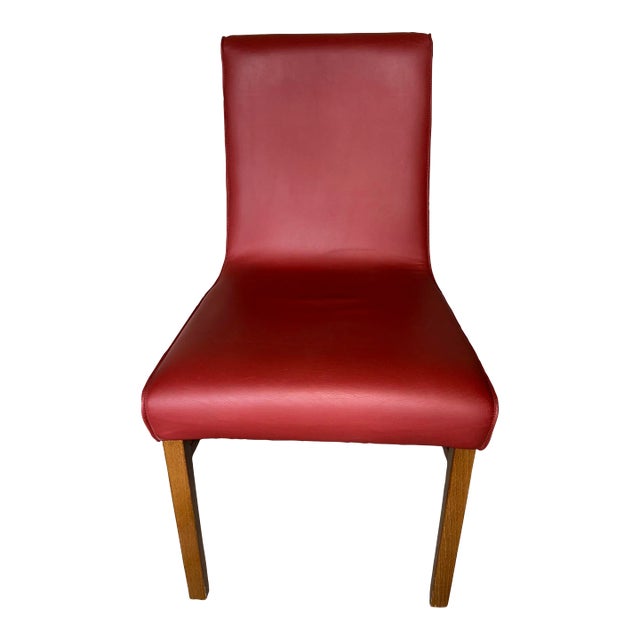 Grand Rapids Chair Company Red Leather Chair For Sale