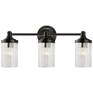 Alexa Hampton for Visual Comfort Signature Ava Triple Sconce in Bronze with Crystal For Sale