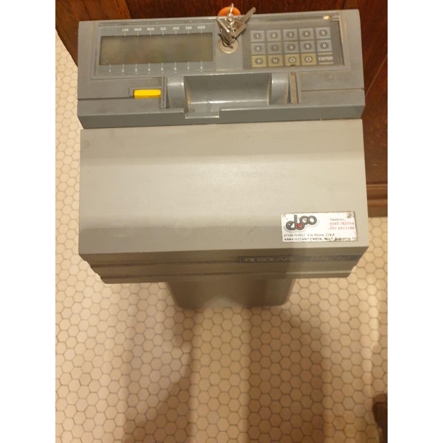 Solari DTC 10 Attendance Device with Clock Punching, 1980s, in Very Good conditions. Designed 1980 to 1989