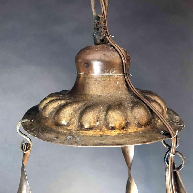19th Century Antique Embossed Copper Votive Lamp, 1890s For Sale - Image 5 of 10