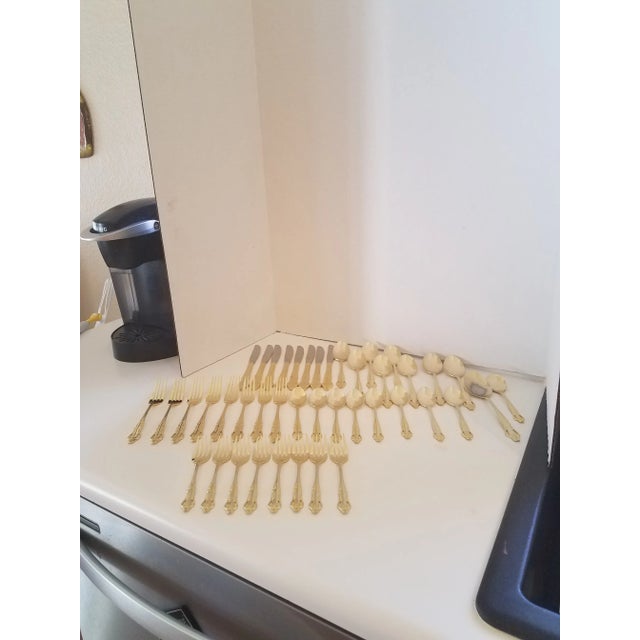 Gold 1970s E. P. International Gold-Plate Flatware, 42 Pieces For Sale - Image 8 of 8