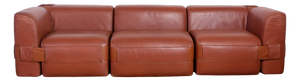 Leather Model 932 Modular Sofa by Mario Bellini for Cassina, 1960s, Set of 3