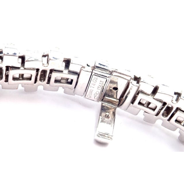 Tiffany & Co. Vannerie White Gold Basket Weave Diamond Bracelet For Sale - Image 9 of 13