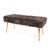 This Zentique glam bench features a plush slate grey faux fur top on splayed metallic gold pin legs. At 39.5" wide and 17"...