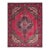 1970s Vintage Persian Handmade Wool 9x12 Red Area Rug For Sale