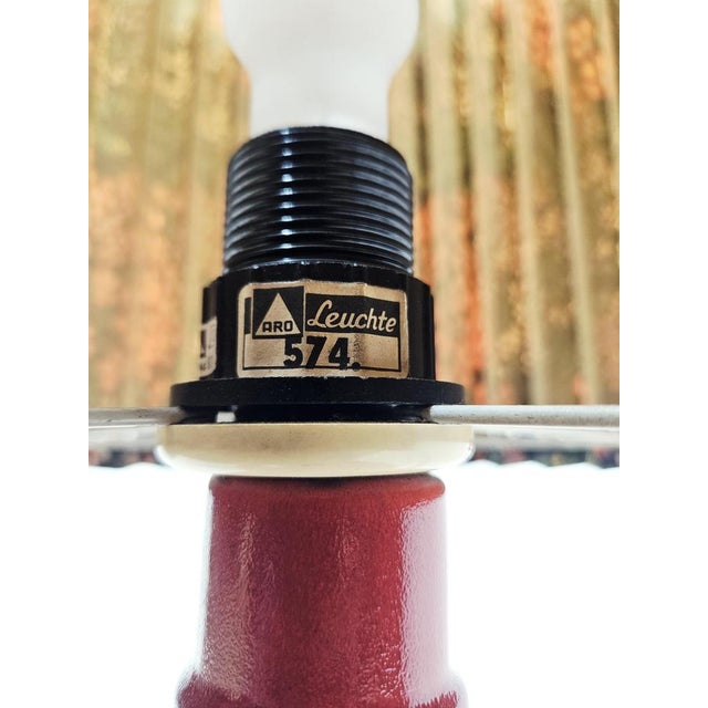 Textile Ceramic Model 574 Table Lamp from Aro Leuchte, 1960s For Sale - Image 7 of 18