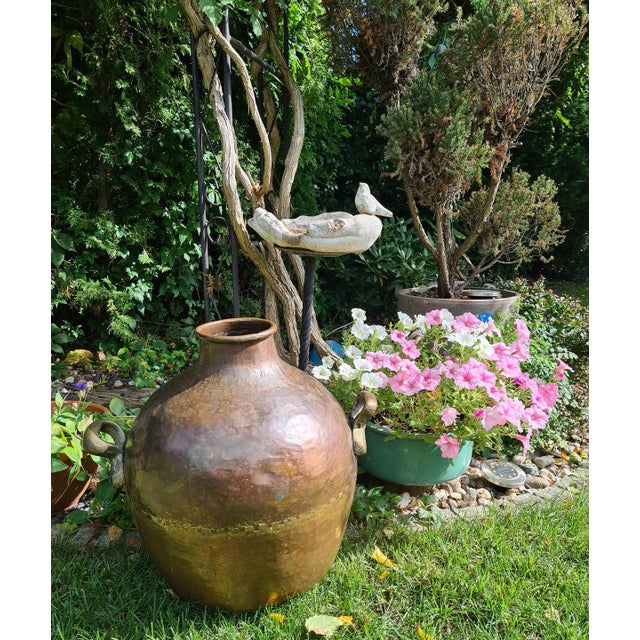 Large Egyptian Jug in Hand-Hammered Copper, 1940s For Sale - Image 12 of 13