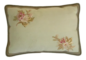 Circa 1860 Antique French Aubusson Tapestry Pillow