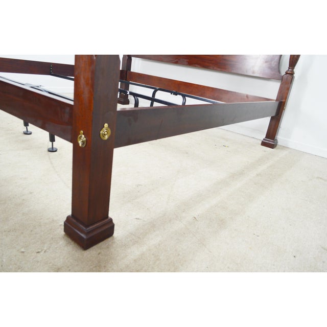 Brown Henkel Harris Mahogany King Rice Poster Bed For Sale - Image 8 of 15