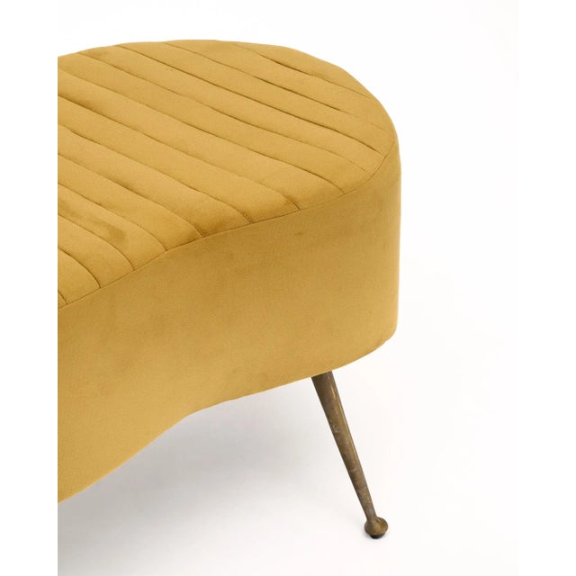 Vintage Italian Modernist Gold Stools For Sale - Image 4 of 9