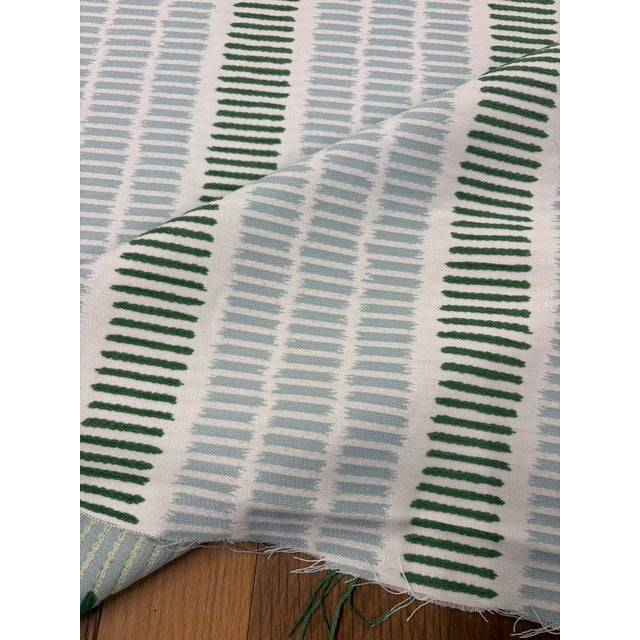 Thibaut's Landmark Collection "Topsail Stripe" in Seafoam and Kelly Green. Fabric is 54" wide 100% UV polyester with...