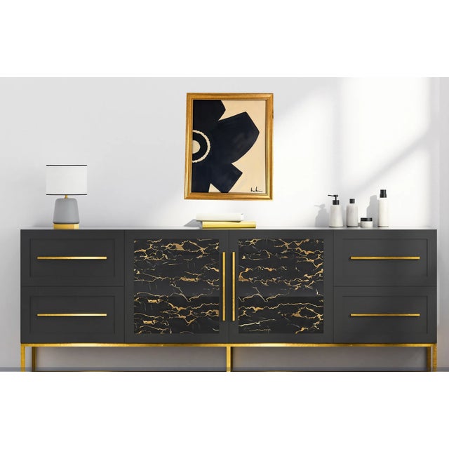 Mid-Century Modern Contemporary Abstract Flower Expressionist Painting by Bryan Boomershine Framed For Sale - Image 3 of 6