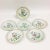 Antique Hand-Painted Calyx Ware Small Floral Plates- Set of 6 For Sale In Boston - Image 6 of 6