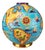 Colonial Globe Vase World Map by M.P. Chevalier for Longwy For Sale