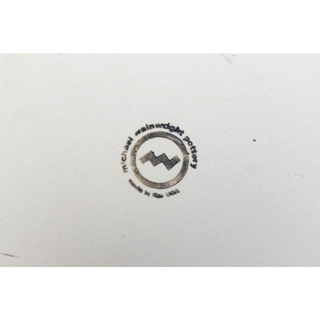 Copper Mid 20th Century Michael Wainwright Amalfi Coral Gold Copper Crackle Oval Serving Platter For Sale - Image 8 of 8