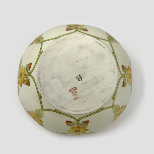 Gold Antique Limoges France Elite Works Bawo & Dotter Hand-Painted Bowl Gold Blossom For Sale - Image 8 of 8