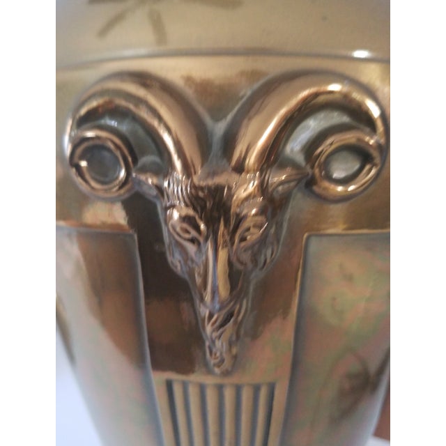 Late 20th Century Vintage Brass Lamps With Rams Head Motif - a Pair For Sale - Image 5 of 13