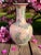 This vintage Chinese Chinoiserie floor vase features colorful painted leaves, standing tall at 18.25 inches. Made in...