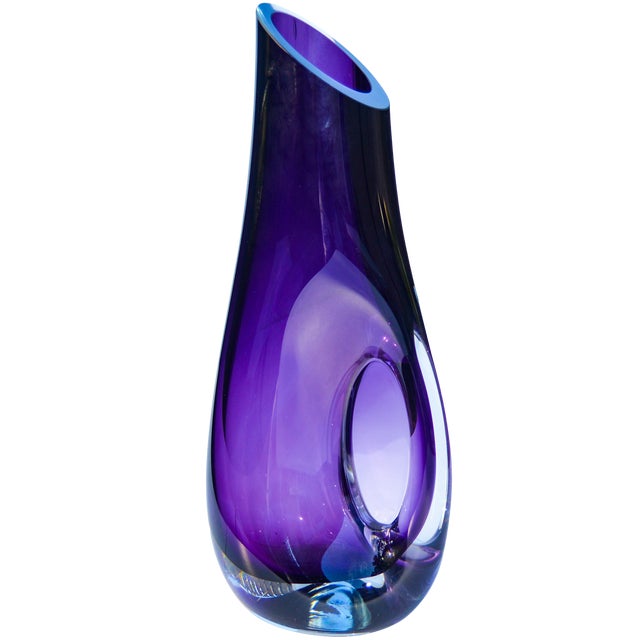 Amethyst Purple Crystal Vase Chairish