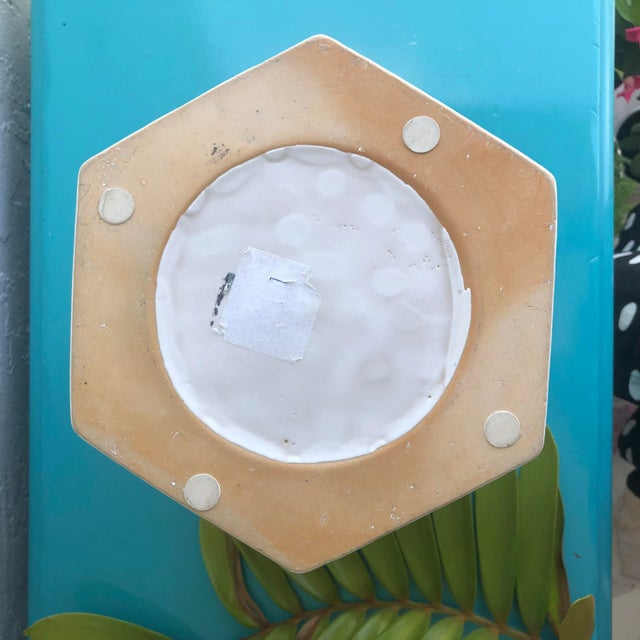 1980s Blue & White 6-Sided Ginger Jar For Sale - Image 4 of 5