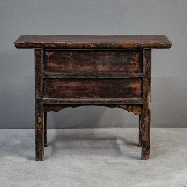 Antique Chinese Early 1900s Old Red Lacquer Altar Table For Sale - Image 9 of 12