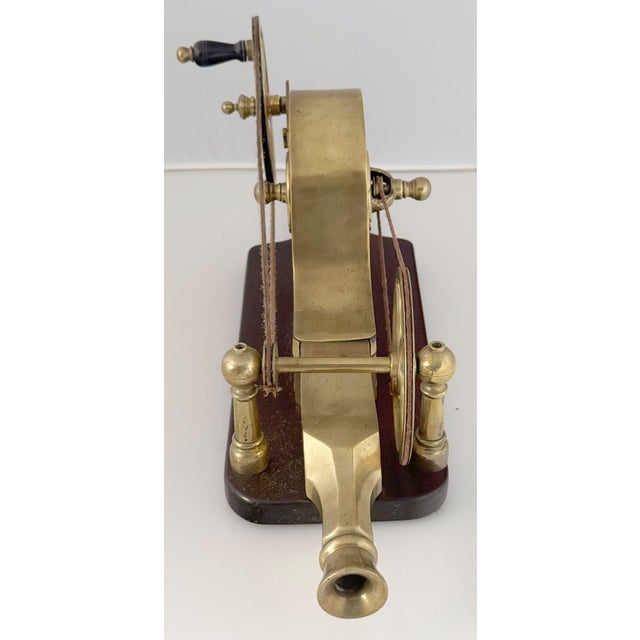 Brass Early 19th Century Mechanical Fire Bellows of Brass and Mahogany From the Georgian Era For Sale - Image 8 of 12